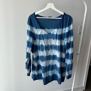Blue Tie Dye long sleeve shirt